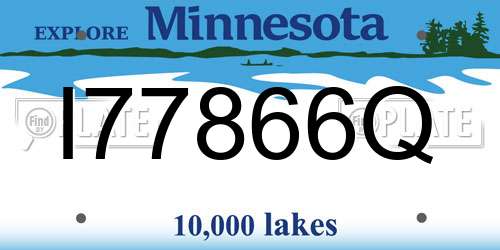 I77866Q Minnesota License Plate
