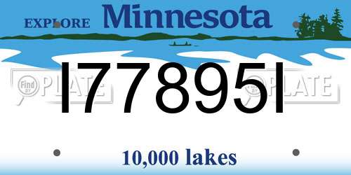 I77895I Minnesota License Plate