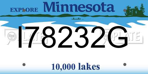 I78232G Minnesota License Plate