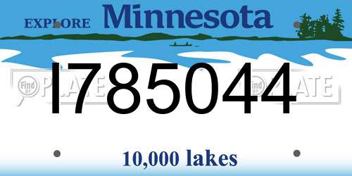 I785044 Minnesota License Plate