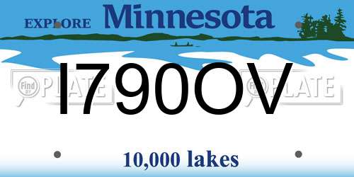 I790OV Minnesota License Plate