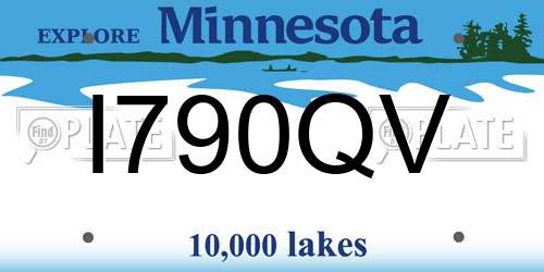 I790QV Minnesota License Plate