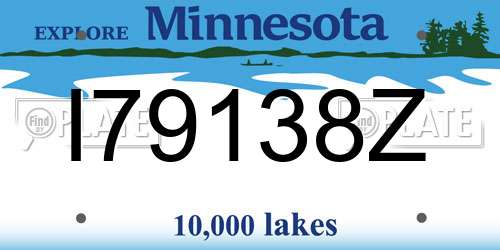 I79138Z Minnesota License Plate