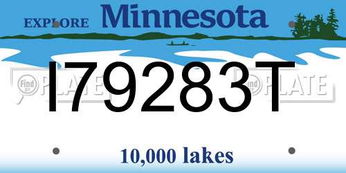 I79283T Minnesota License Plate