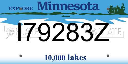 I79283Z Minnesota License Plate