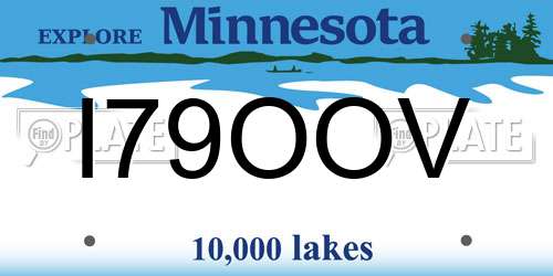 I79OOV Minnesota License Plate