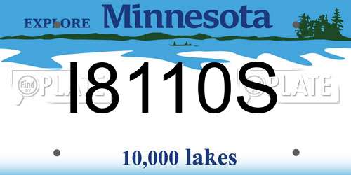 I8110S Minnesota License Plate