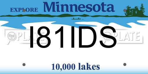 I81IDS Minnesota License Plate