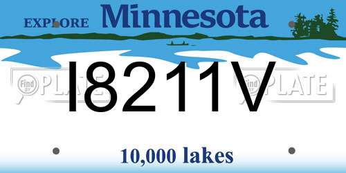 I8211V Minnesota License Plate