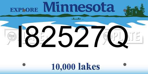 I82527Q Minnesota License Plate