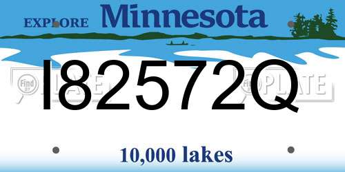 I82572Q Minnesota License Plate