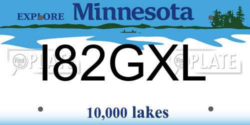 I82GXL Minnesota License Plate