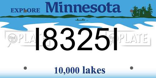 I8325I Minnesota License Plate