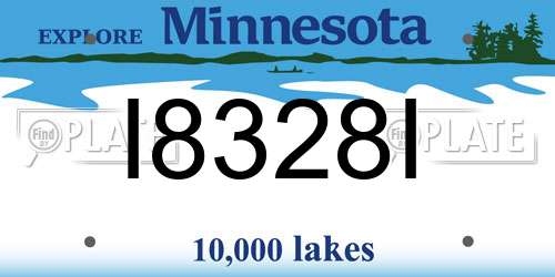 I8328I Minnesota License Plate
