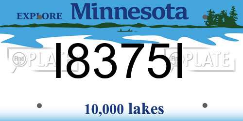 I8375I Minnesota License Plate