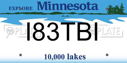 I83TBI Minnesota License Plate