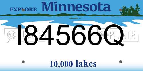 I84566Q Minnesota License Plate