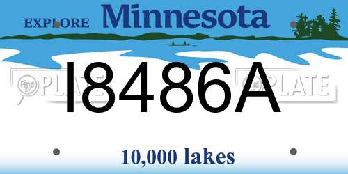 I8486A Minnesota License Plate