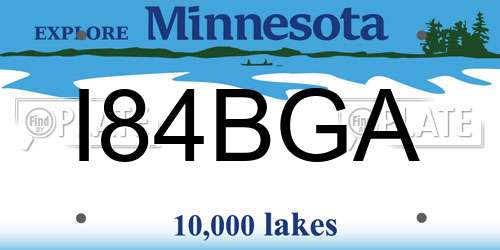 I84BGA Minnesota License Plate