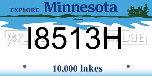 I8513H Minnesota License Plate