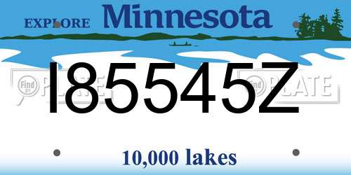 I85545Z Minnesota License Plate