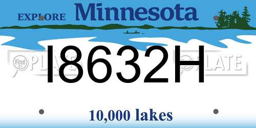 I8632H Minnesota License Plate