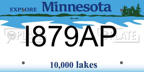I879AP Minnesota License Plate