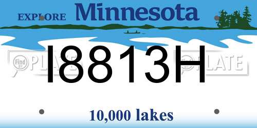 I8813H Minnesota License Plate