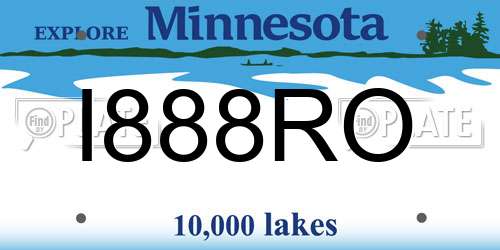 I888RO Minnesota License Plate