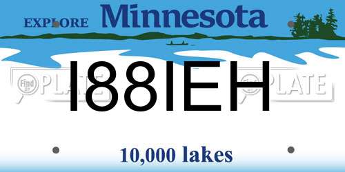 I88IEH Minnesota License Plate