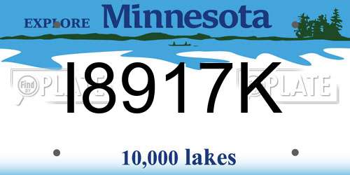 I8917K Minnesota License Plate
