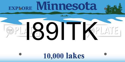 I89ITK Minnesota License Plate