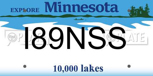 I89NSS Minnesota License Plate