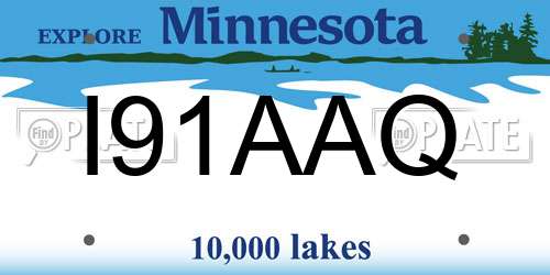 I91AAQ Minnesota License Plate
