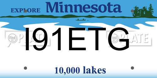 I91ETG Minnesota License Plate