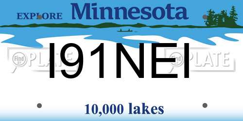 I91NEI Minnesota License Plate