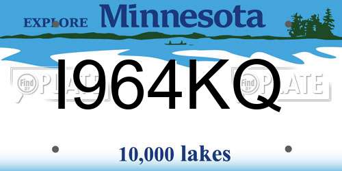 I964KQ Minnesota License Plate