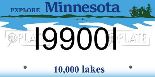 I9900I Minnesota License Plate