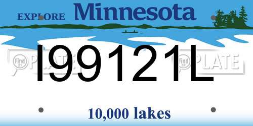 I99121L Minnesota License Plate