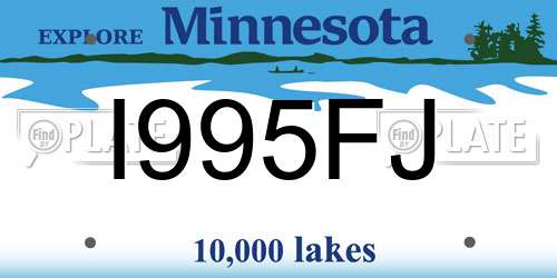 I995FJ Minnesota License Plate