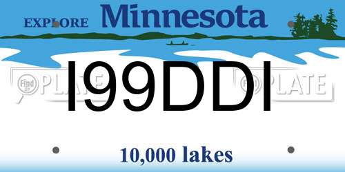 I99DDI Minnesota License Plate