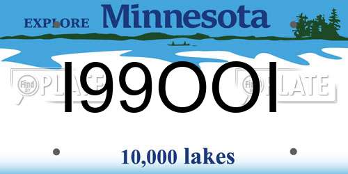 I99OOI Minnesota License Plate