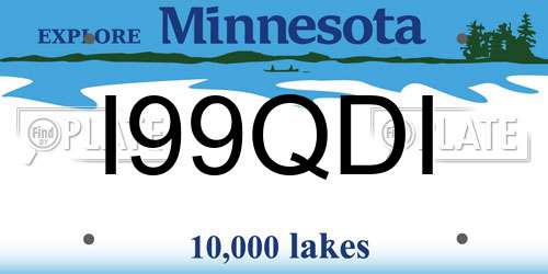 I99QDI Minnesota License Plate
