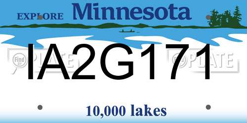 IA2G171 Minnesota License Plate