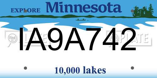 IA9A742 Minnesota License Plate