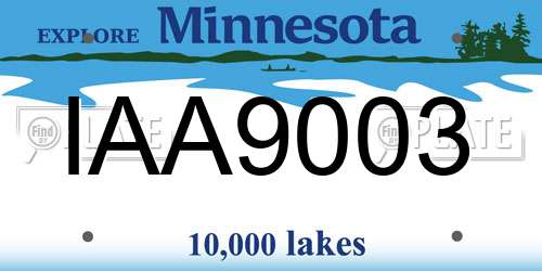 IAA9003 Minnesota License Plate