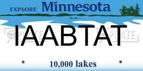 IAABTAT Minnesota License Plate