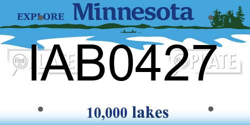 IAB0427 Minnesota License Plate