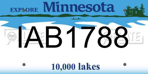 IAB1788 Minnesota License Plate