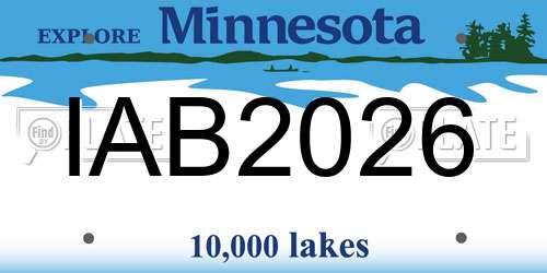 IAB2026 Minnesota License Plate